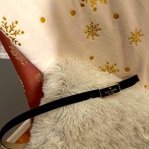 Black leather XL Kate Spade belt